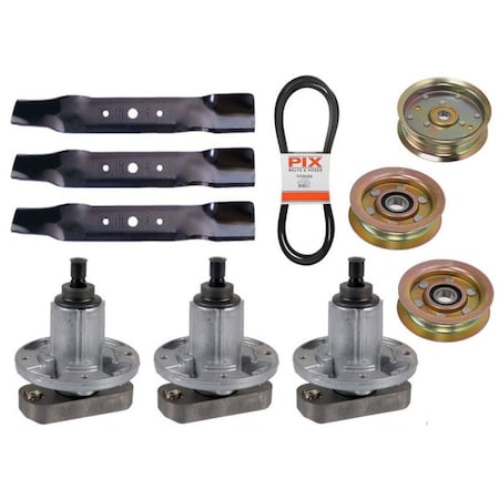 Aic Replacement Parts Mower Deck Parts Rebuild Kit Fits John Deere L130 Spindles Blades Belts Idlers GX20250-JDDECKREBUILDKIT